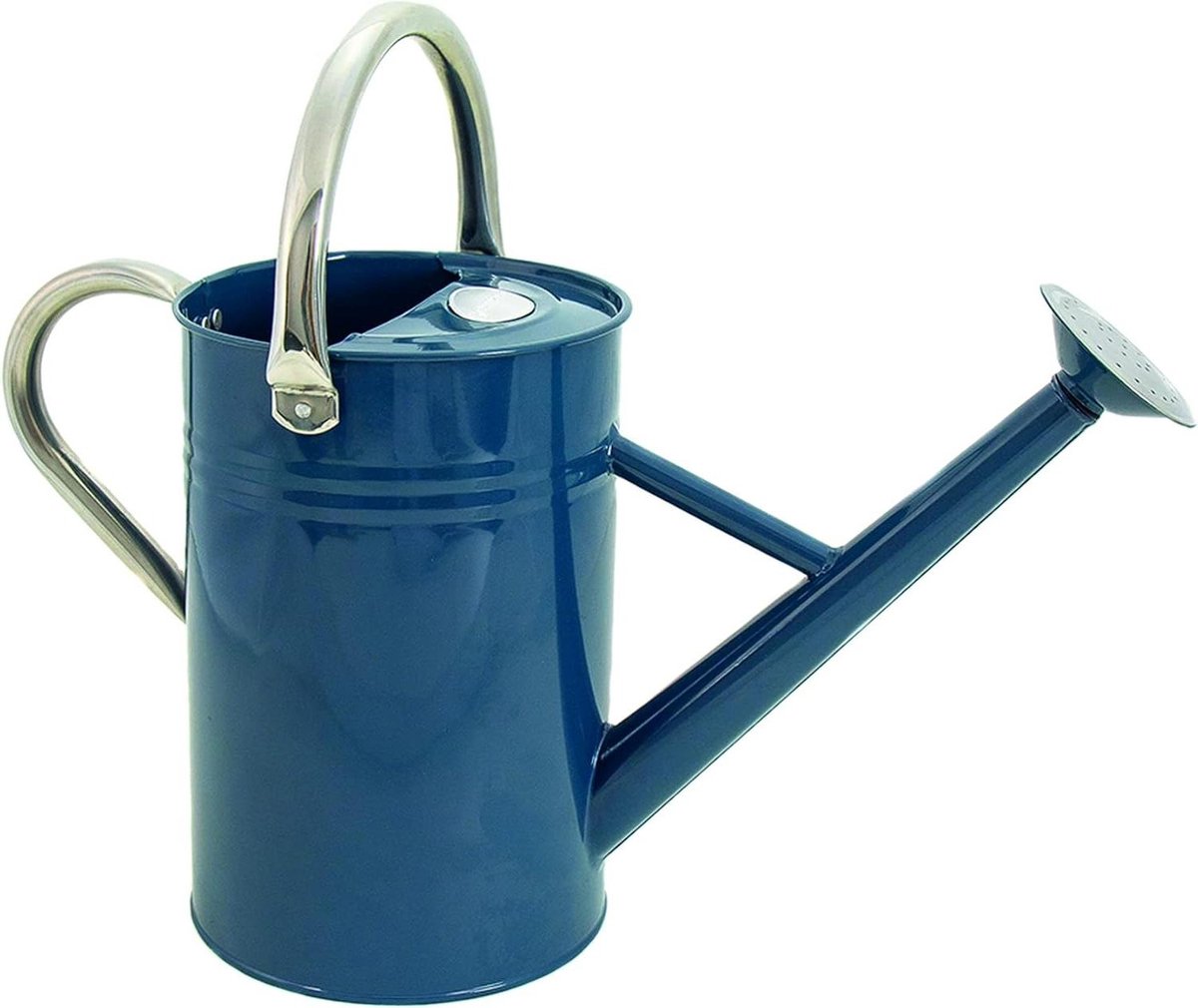 Vintage gieter in blauw 45 liter - Verzinkte stalen kan voor dagelijks gieten - Klassieke Engelse stijl met handvatten