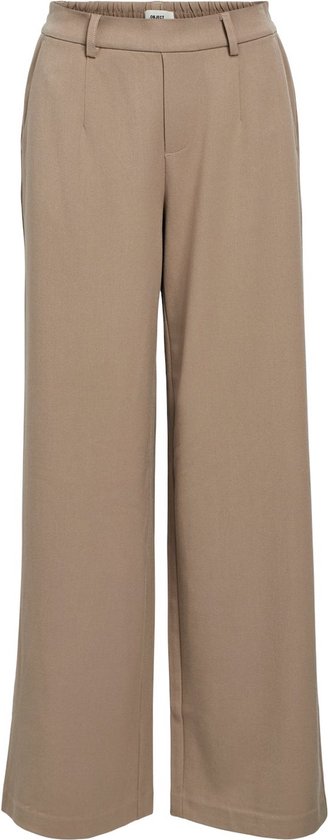Object Objlisa Wide Pant Broeken Dames - Taupe - Maat 36