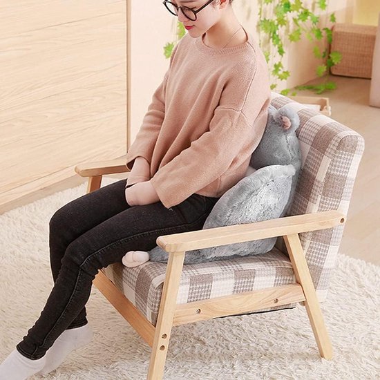 Schommelstoelkussen, kussens met hoge rugleuning, zacht en comfortabel zitkussen, hoge rugleuning, van katoen en linnen, 120 x 50, ideaal voor fauteuil/strandstoel/schommelstoel/ligstoel/bank, geel