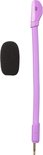 Afneembare paarse microfoon met windkapje voor gaming headset.