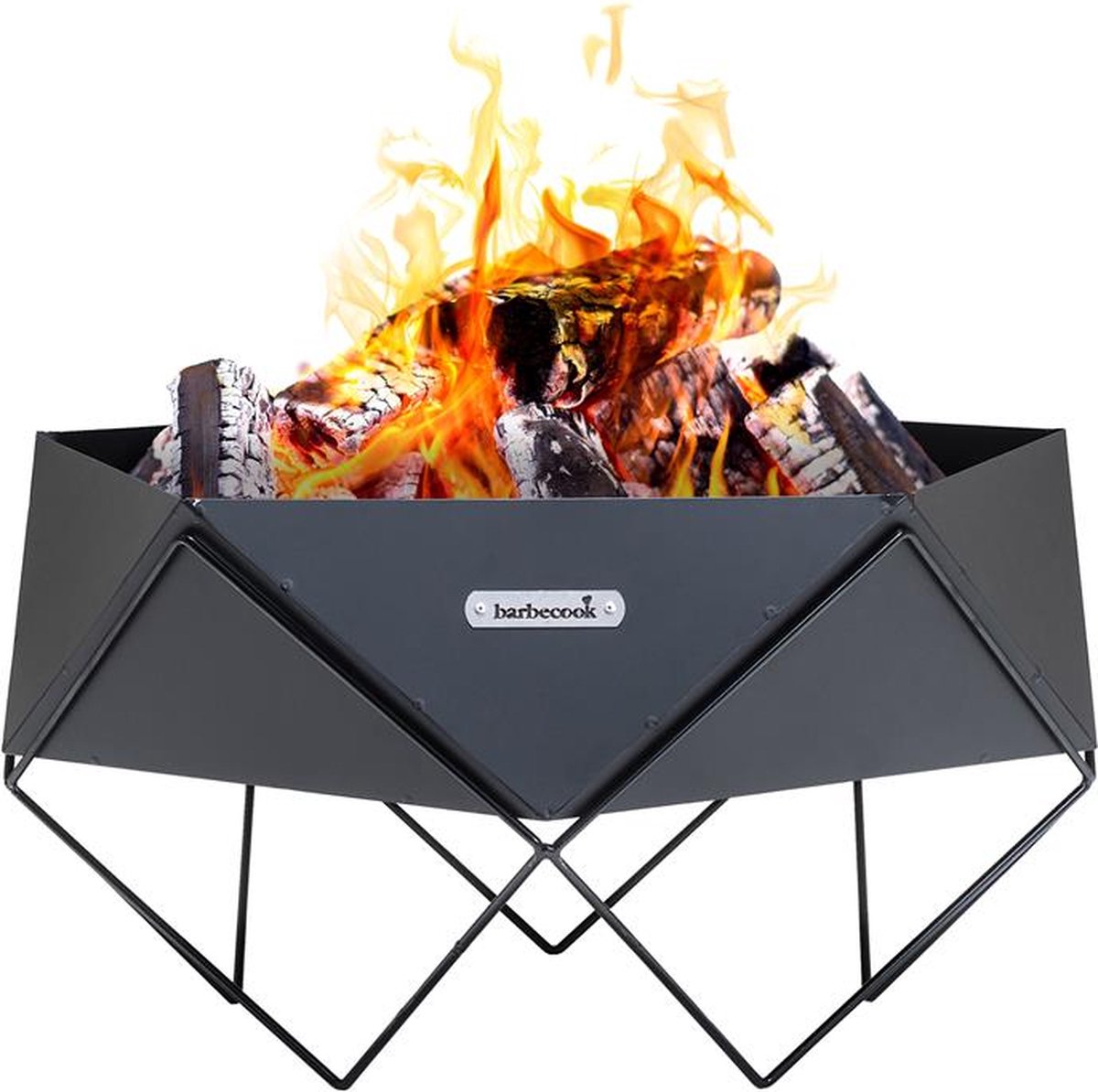 Barbecook Vuurschaal Ural - L 56 x B 56 x H 33 cm - Staal - Zwart