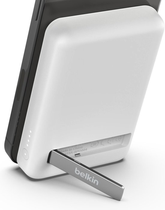 Belkin Draadloze Powerbank 5000mAh MagSafe Wit met Standaard