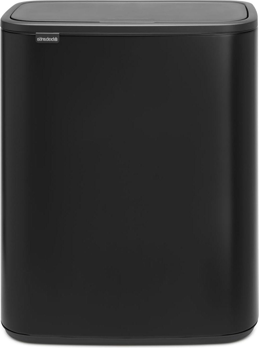 Prullenbak 60 liter Recycling Matt Black binnenemmer 61 liter Prullenbak 60 liter