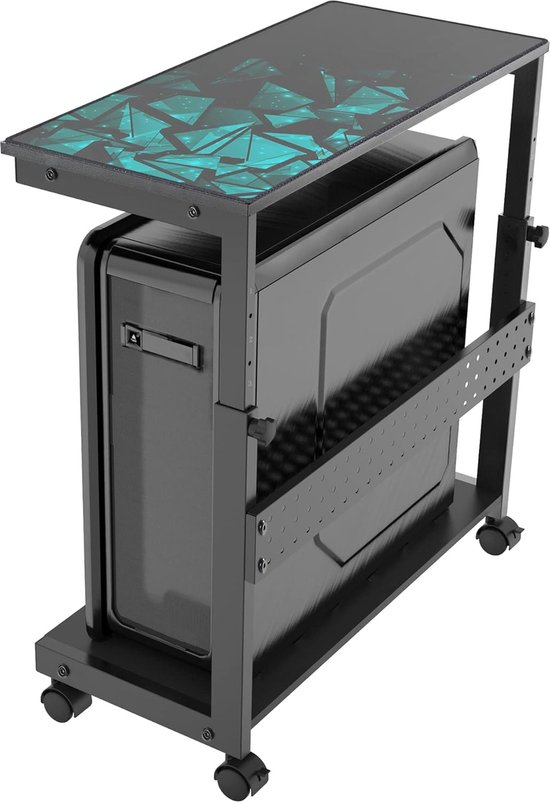 Support PC Sous Bureau Réglable QWORK - Pour Boîtier Tour - Gain De Place, Charge Jusqu'à 10 Kg