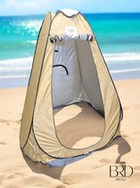 BRD® Outdoor | Goud Beige Pop-up Omkleedtent incl Draagtas Douchetent Campingtent Douche WC tent privé kamer 150 x 150 x 190 cm