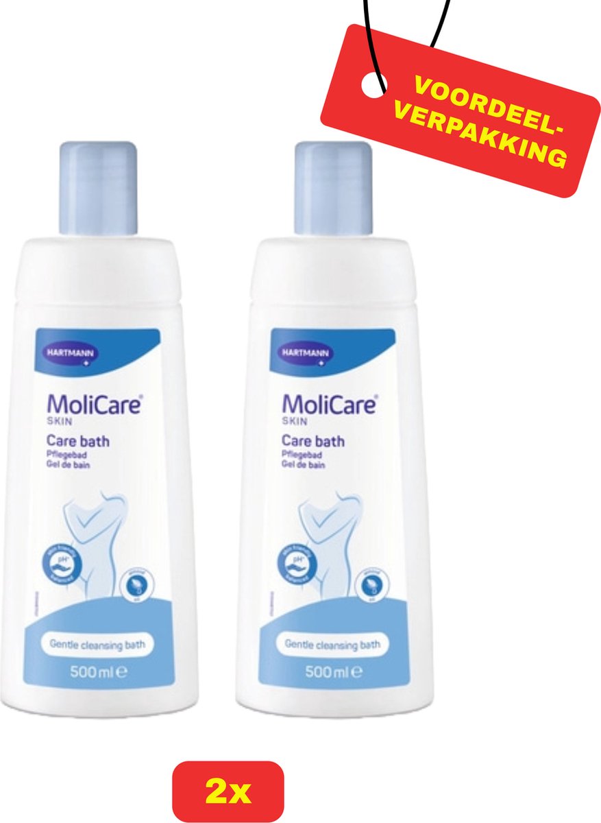 Goedkoopste 2X Molicare® Skin Verzorgingsbad - 2 x 500ml - Voordeelverpakking!