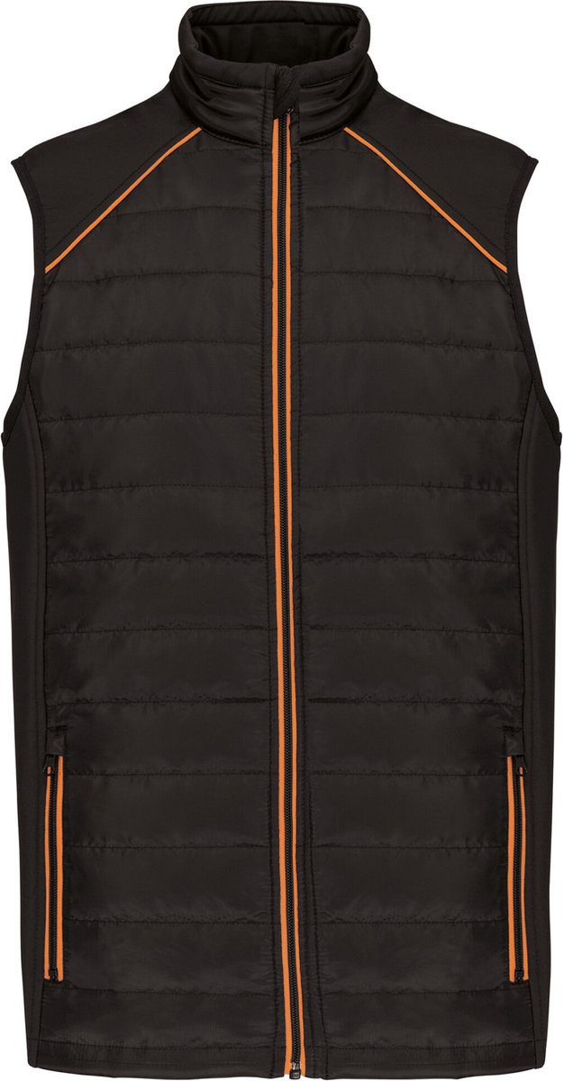 WK. Designed To Work Bodywarmer Day To Day in twee stoffen WK606 - Black / Orange - M