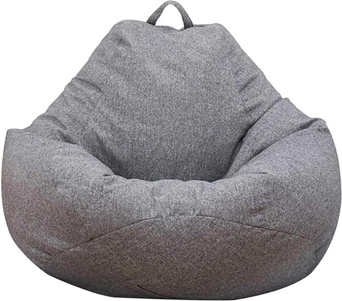 Peervormige Ghopy Zitzakhoes Blauw voor Volwassenen en Kinderen - Grote Zitzakhoes voor Woonkamer en Buiten - Ligstoel Hoes L (100 x 120 cm)