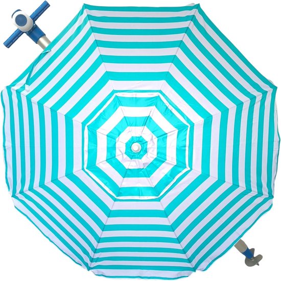 Strand Parasol Met Tas Pincho Grote Strandparasol 240 Cm - Winddicht Tot 35 Km/u - UV-Bescherming 50 - Aluminium En Glasvezel Parasol Balkon