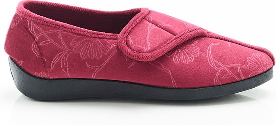 Damart - Pantoufles femmes avec fermeture Velcro - Femme - Rouge - 42