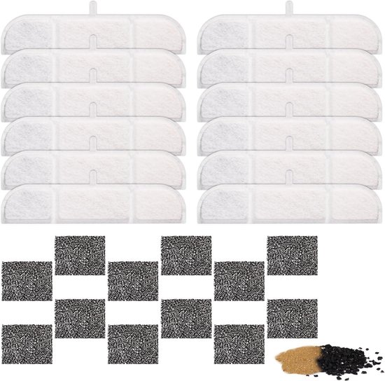 Filter voor kattenfontein, 6 reservefilters voor drinkfontein voor katten, 2 ,5 l