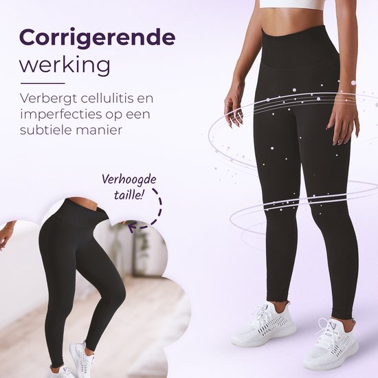 Shapetape High waist sportlegging - Maat XXL - Grijs - sportbroek - squat proof - sportkleding dames - Yoga kleding dames - hardloopbroek dames - yoga legging dames - Tiktok legging van Merkloos — afbeelding 5