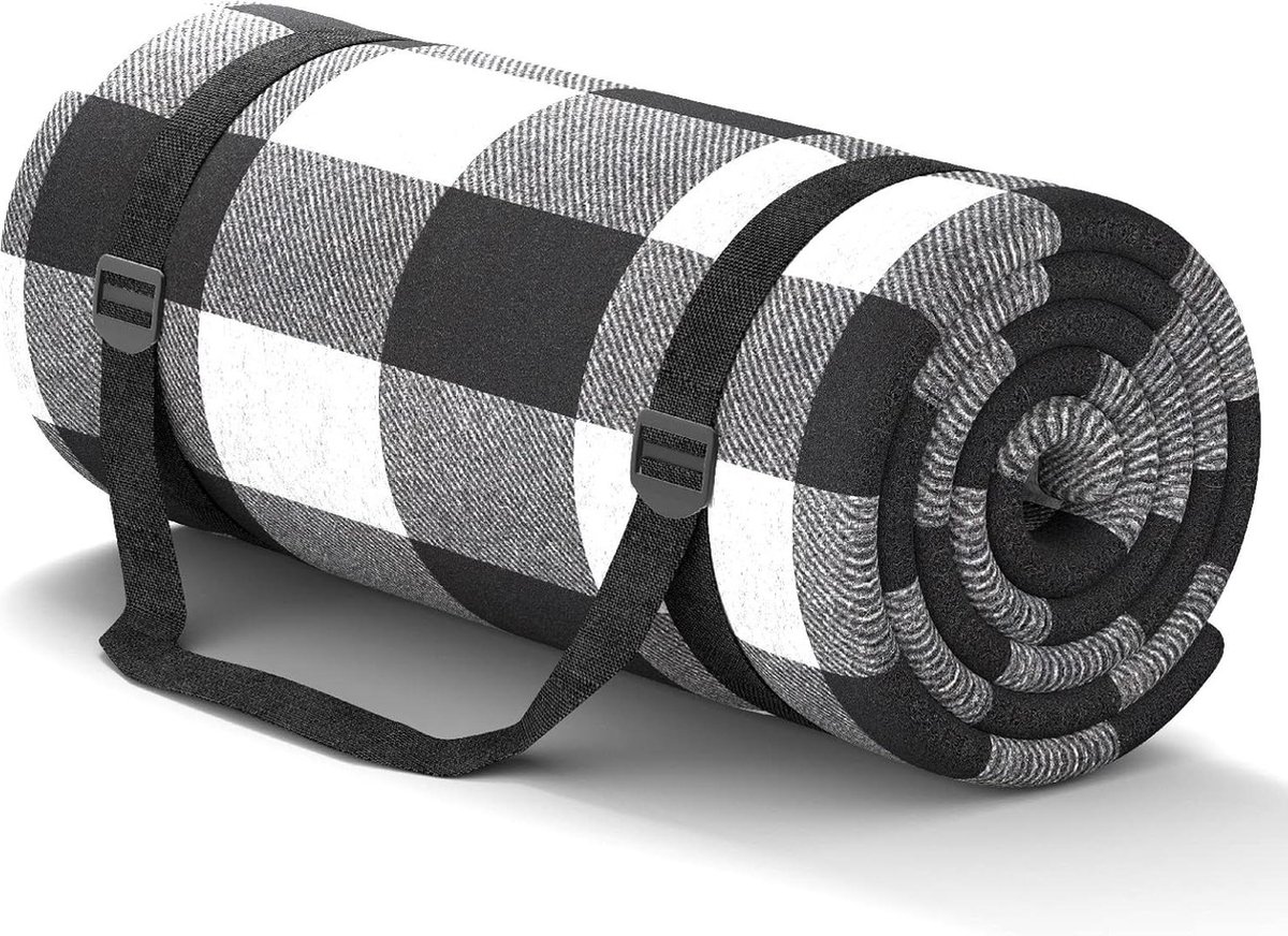 GOMETY Picknickdeken XXL 200x200 Cm - Waterdicht, Zandvrij En Wasbaar - Met Draaggreep - Voor 4-6 Personen