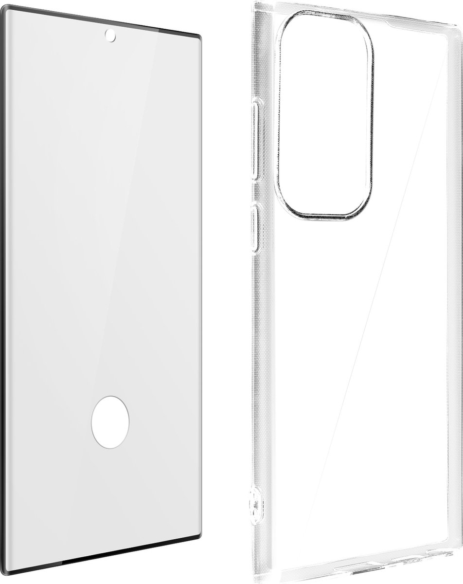 4Smart 360° bescherming Geschikt voor Samsung S23 Ultra Hoes+Scherm transparant