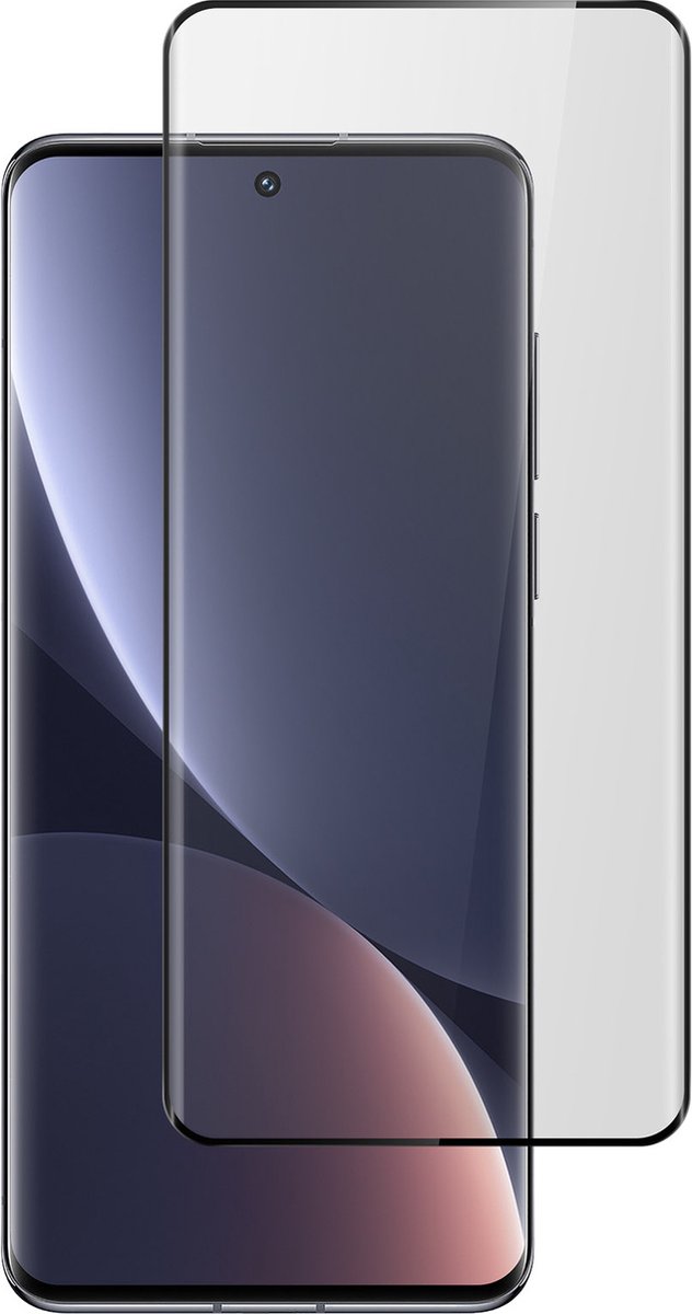 Geschikt voor Xiaomi 12 Pro gehard glas 9H volledige hechting afgeschuinde rand zwart
