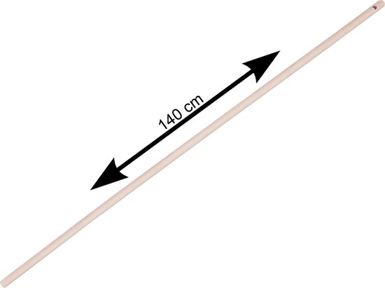 Buemag Bezemsteel universeel - hout - 140 cm - D24 mm - extra lang van Buemag — afbeelding 3