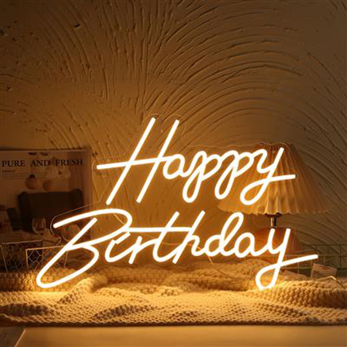 Neon Licht "Happy Birthday" (60x39x2cm)