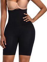 Corrigerende High waist boxershort Dames - corrigerende boxer - Zwart - Maat XL/XXL - Ultrazacht - corrigerend ondergoed dames - Naadloos ondergoed dames - Seamless ondergoed dames - Corrigerende broek - Shapewear dames - Dames short