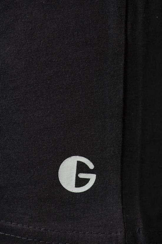 Lot de 4 T-shirts homme Gentlemen longfit, 100% coton pré-rétréci noir col rond 3XL