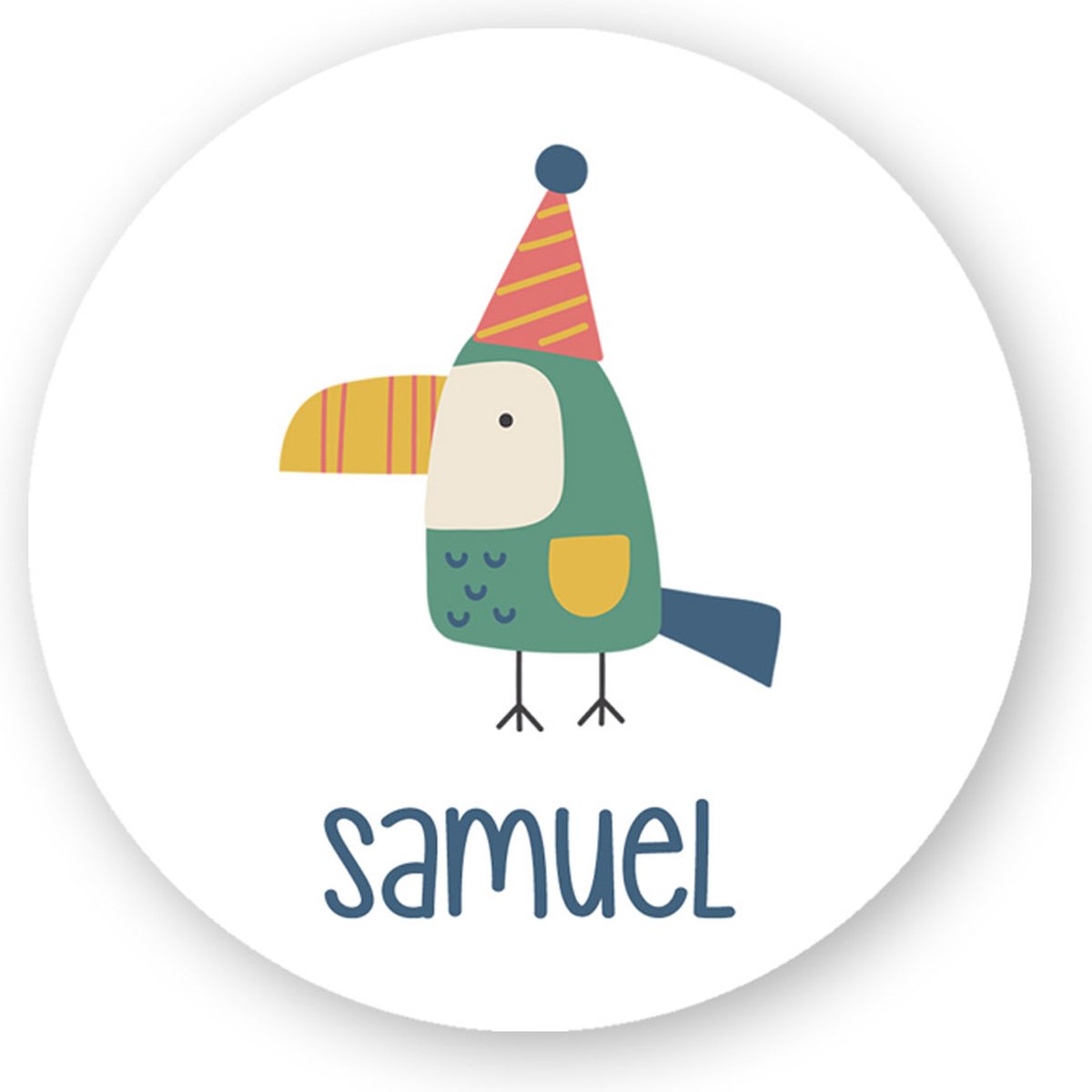 Sticker Birdie naam | Sticker | vogeltje sticker | 40 mm | Sluitzegel | Sluitsticker | Naamsticker | Sluitstickers Pimp Studio