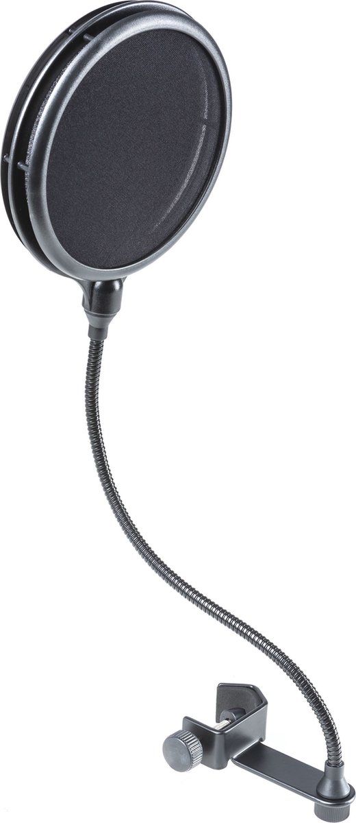 Fame PF 150D plopkap 2x150mm met zwanenhals en klem - Pop filter