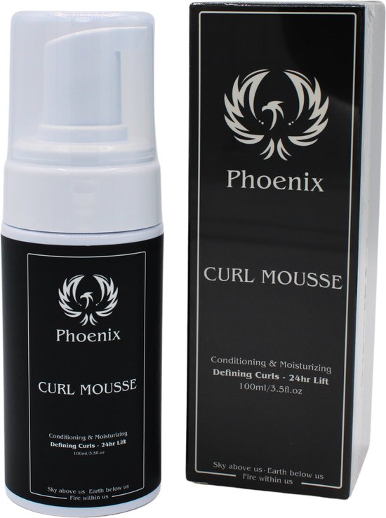 Phoenix Hair Products - Curl Mousse - Foam - Haarmousse - Verstevigende, Hydraterende & Verzorgende werking - 100ml