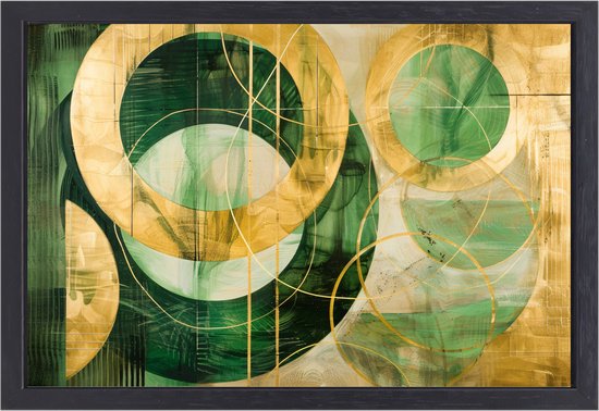 Tableaux Art Nouveau - Tableau Art Deco - Peintures toile Chambre - Décoration salon industriel - Toile avec cadre tableaux salon - Décoration chambre toile avec cadre 150x100 cm