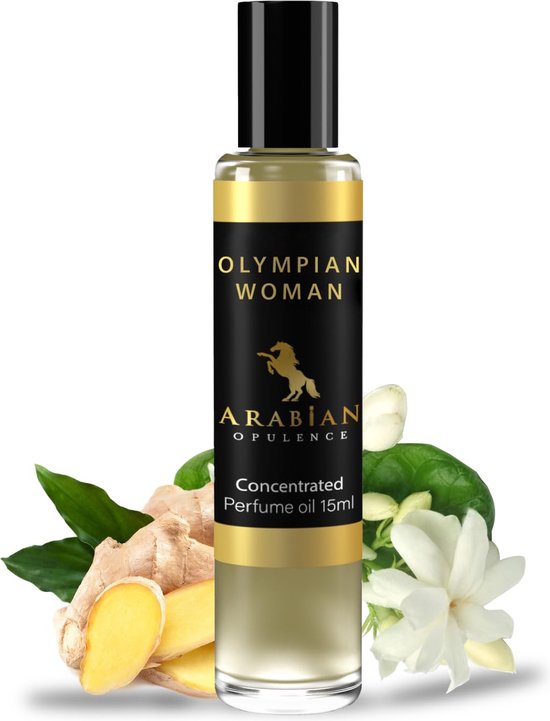 ARABIAN OPULENCE Parfum voor dames OLYMPIAN WOMAN | Parfum Olie | Eau de Parfum Dames | parfum voor meisjes, Langhoudende Bloemige & Zoute Geur | Alcoholvrije Roll-on Parfum | Luxe Parfum Cadeauset voor Vrouwen | Geur voor dames, Reisformaat (15ml)