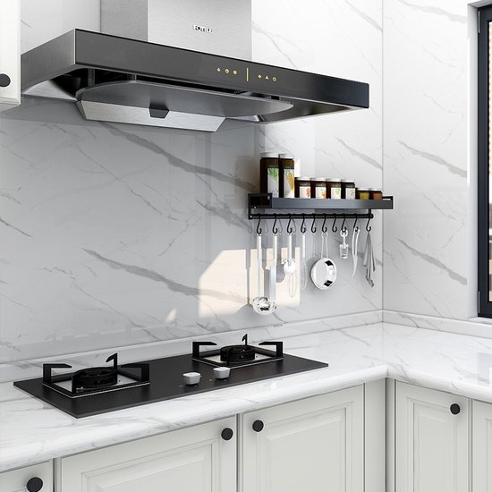 Papier peint autocollant Wallways - Décoration murale - Résistant à l'eau et à la chaleur - 60 cm x 10 m - Marbre Wit