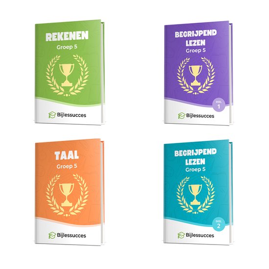 Groep 5 Compleet - Rekenen - Taal - Begrijpend Lezen Deel 1 en 2 - Ter voorbereiding op de eindtoetsen - Bijlessucces