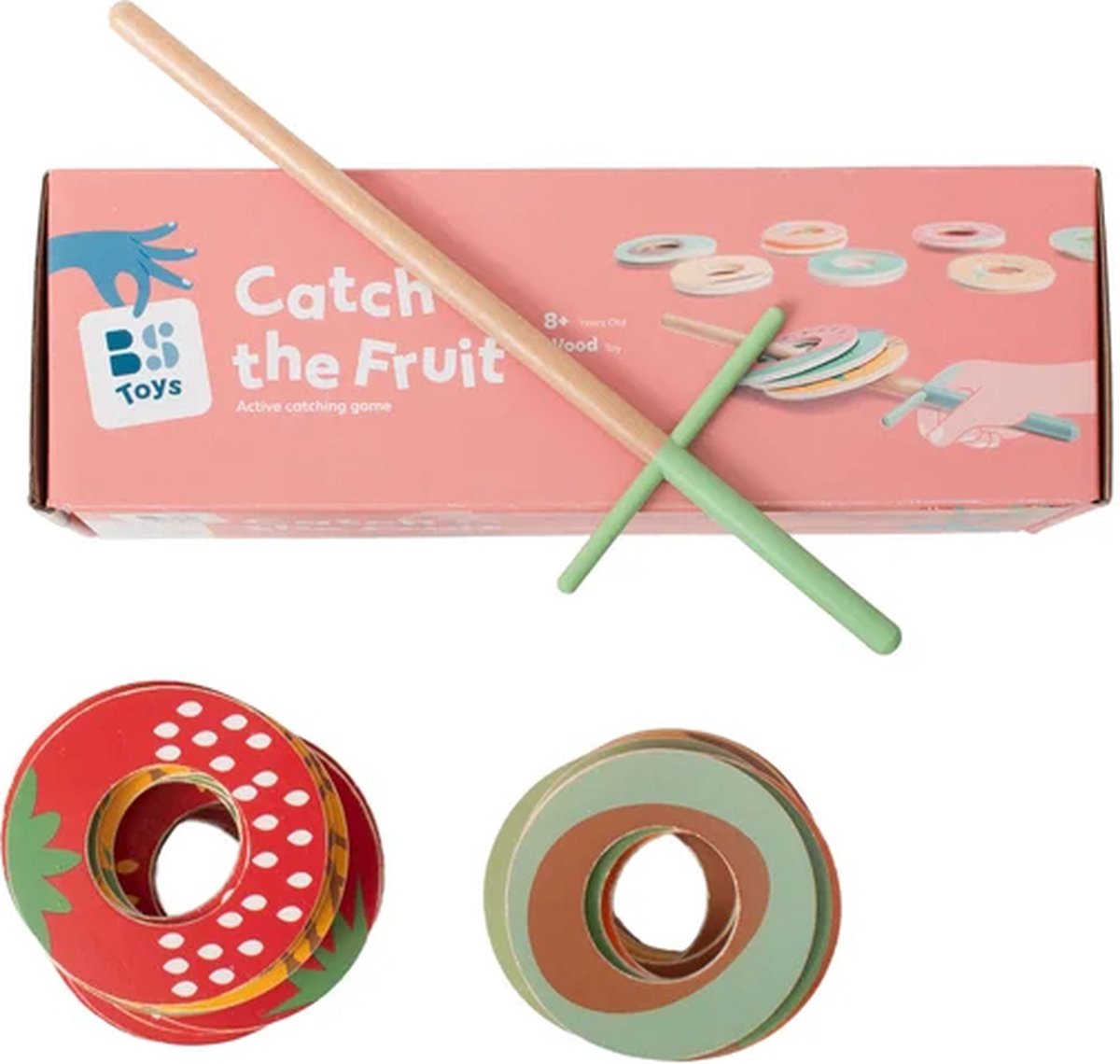 BS Toys Vang het Fruit - Houten speelgoed - Actiespel - Vangspel - Spelletjes voor kinderen - Buiten speelgoed - Buitenspel - Buiten Spellen - Tuin Speelgoed — afbeelding 9