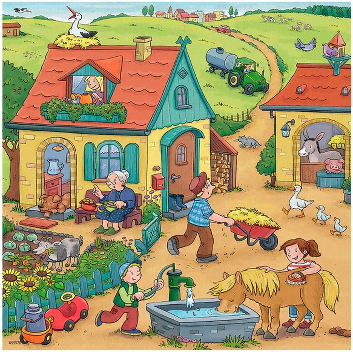 Ravensburger puzzel Boerderij - 3x49 stukjes - kinderpuzzel — afbeelding 9