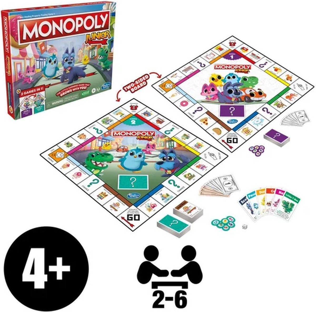 Monopoly Junior-bordspel, 2 spellen in 1 — afbeelding 12