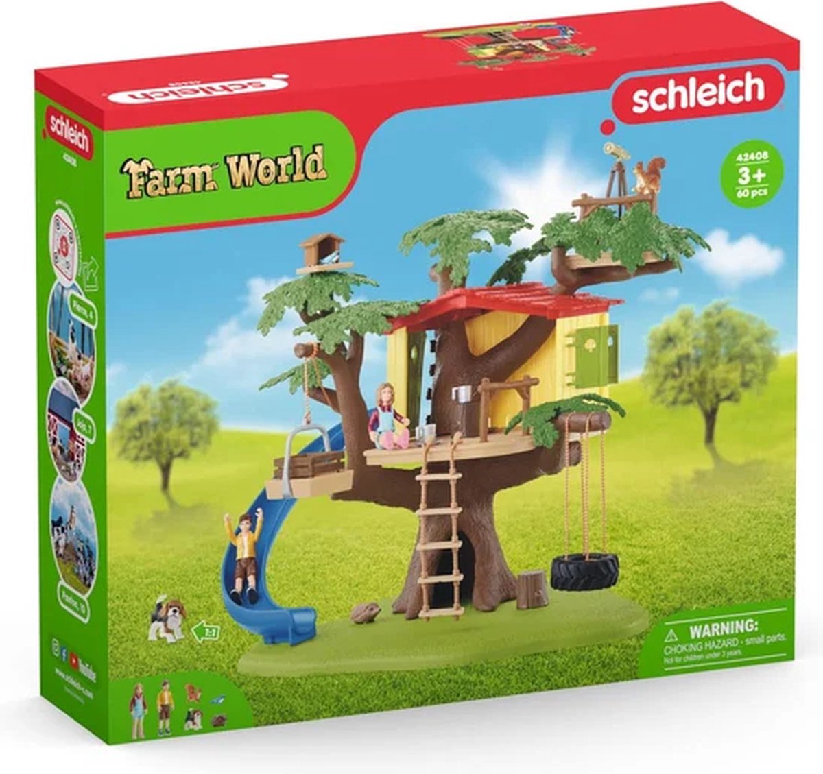 schleich FARM WORLD - Avontuurlijke boomhut - Speelfigurenset - Kinderspeelgoed voor Jongens en Meisjes - 3 tot 8 jaar - 28 Onderdelen — afbeelding 15
