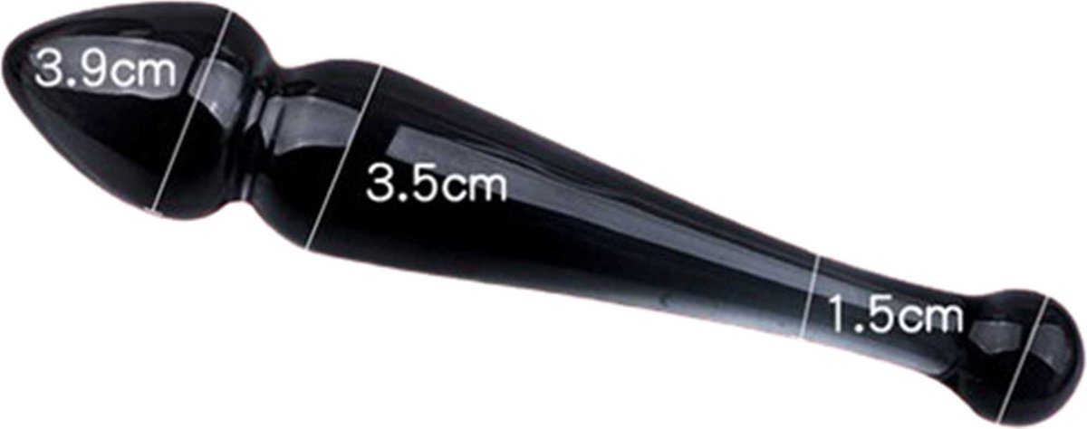 Goedkoopste Grote glazen dildo | Design dildo glas | Kristal dildo | 20 CM | Zeer luxe kwaliteit | Zwart