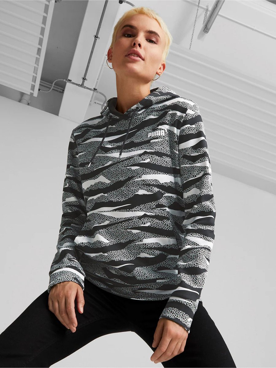 Puma Dames Hoody Printed Zwart