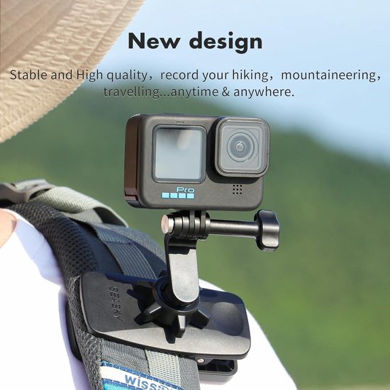 Accessoire Pour DJI Action 5 Pro / Insta360 X4 – Clip Sac à Dos Et Capuchon