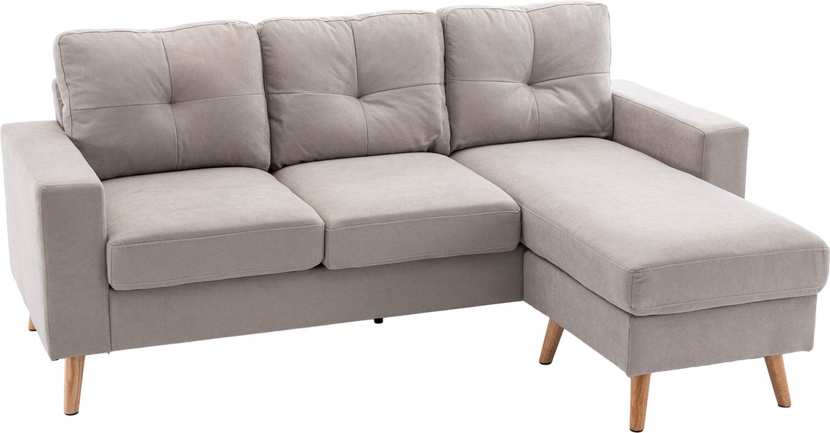 HOMCOM Ecksofa mit abnehmbarem Bezug 833-850V01