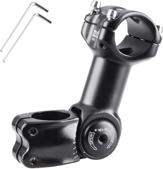 ROADNADO Fietsstuurpen, verstelbaar, 31,8 mm, ± 85 graden, aluminiumlegering, 90 mm, 110 mm, 145