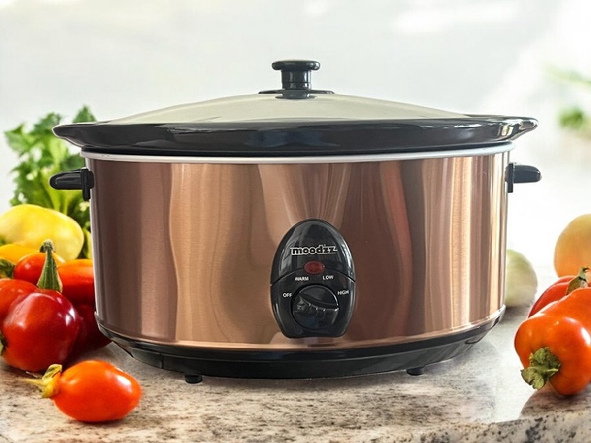 Afbeelding 2 van Moodzz - MZ-2304 - Elektrische Slowcooker - 4.5 L - Koperkleurig