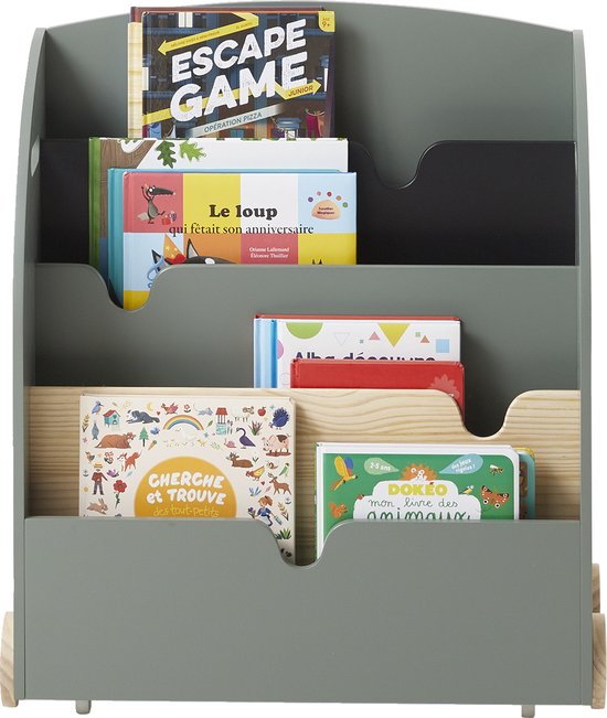 Foto: Vertbaudet boekenrekje op wieltjes serie school
