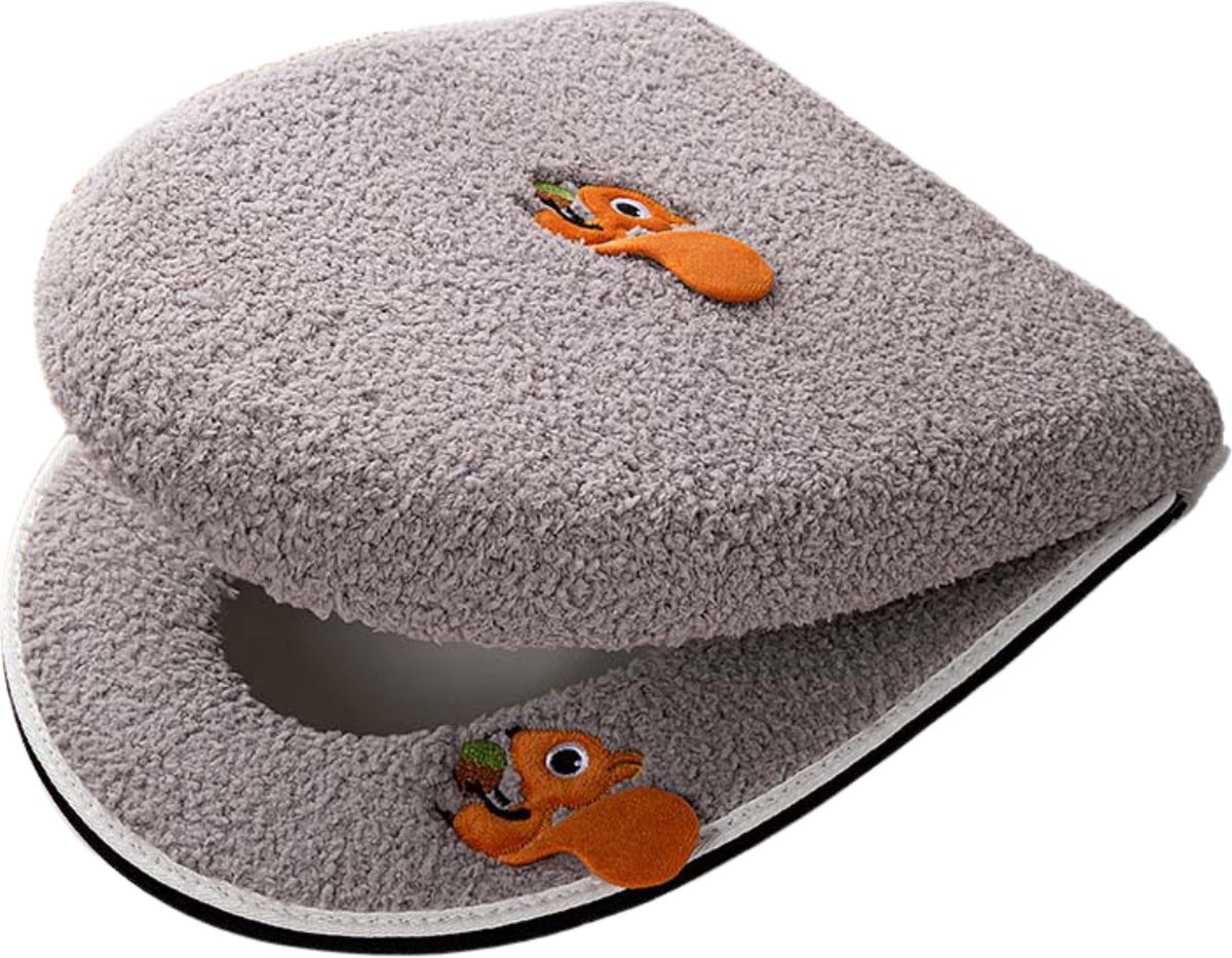 Goedkoopste Bovista Wc Bril Hoes - Toiletbril Cover - Toiletbril - Wc Deksel - Toiletafdekking - Verwarmde Wc Bril - (Niet Elektrisch) - Zacht - Grijs