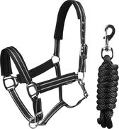 Horka - Halsterset Deluxe - Zwart Zilver - Cob