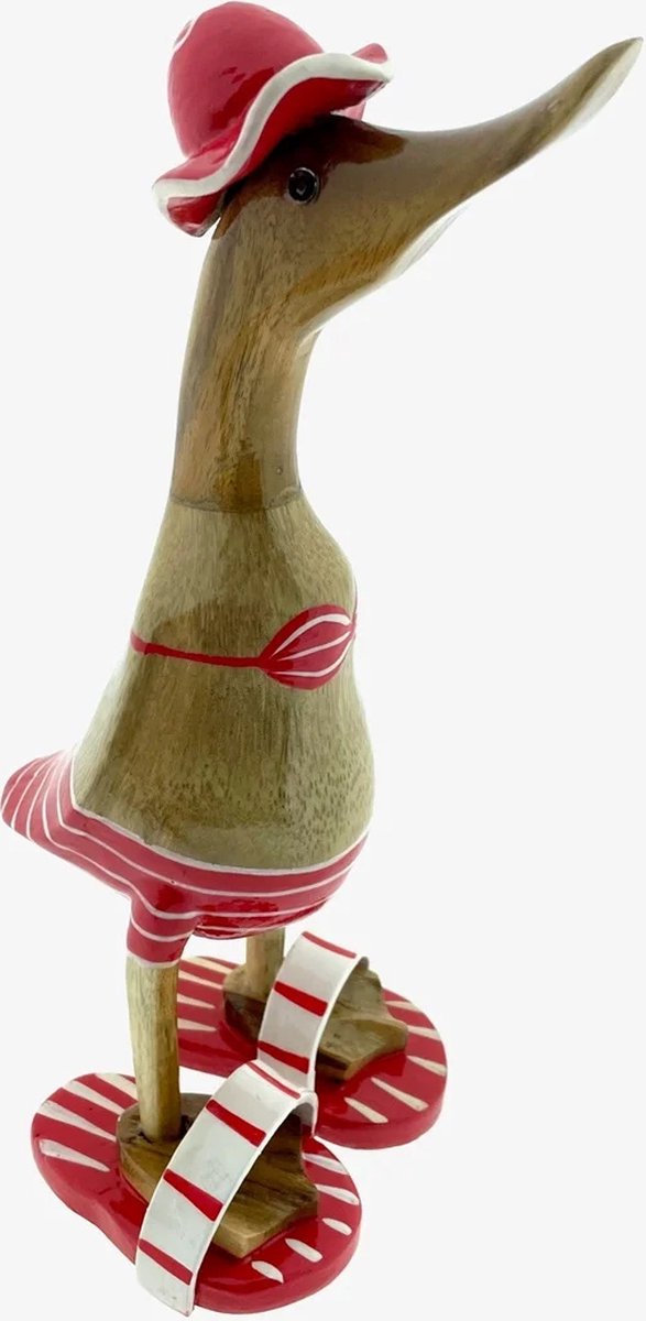 Houten Eend - Jos - Maat S - Handgemaakt - Badslippers