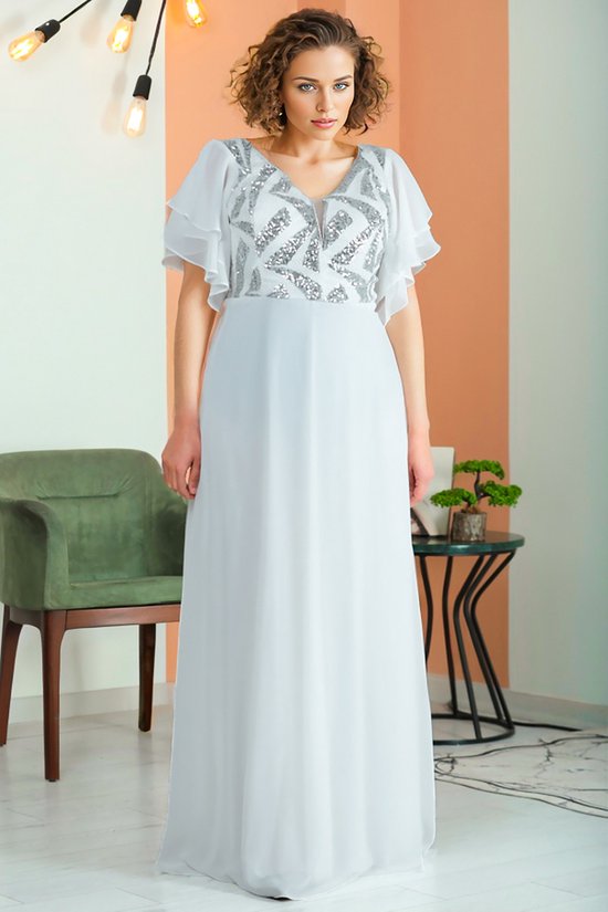 Langes Maxikleid Hochzeitskleid voor Damen - NELB0553D9827EKR