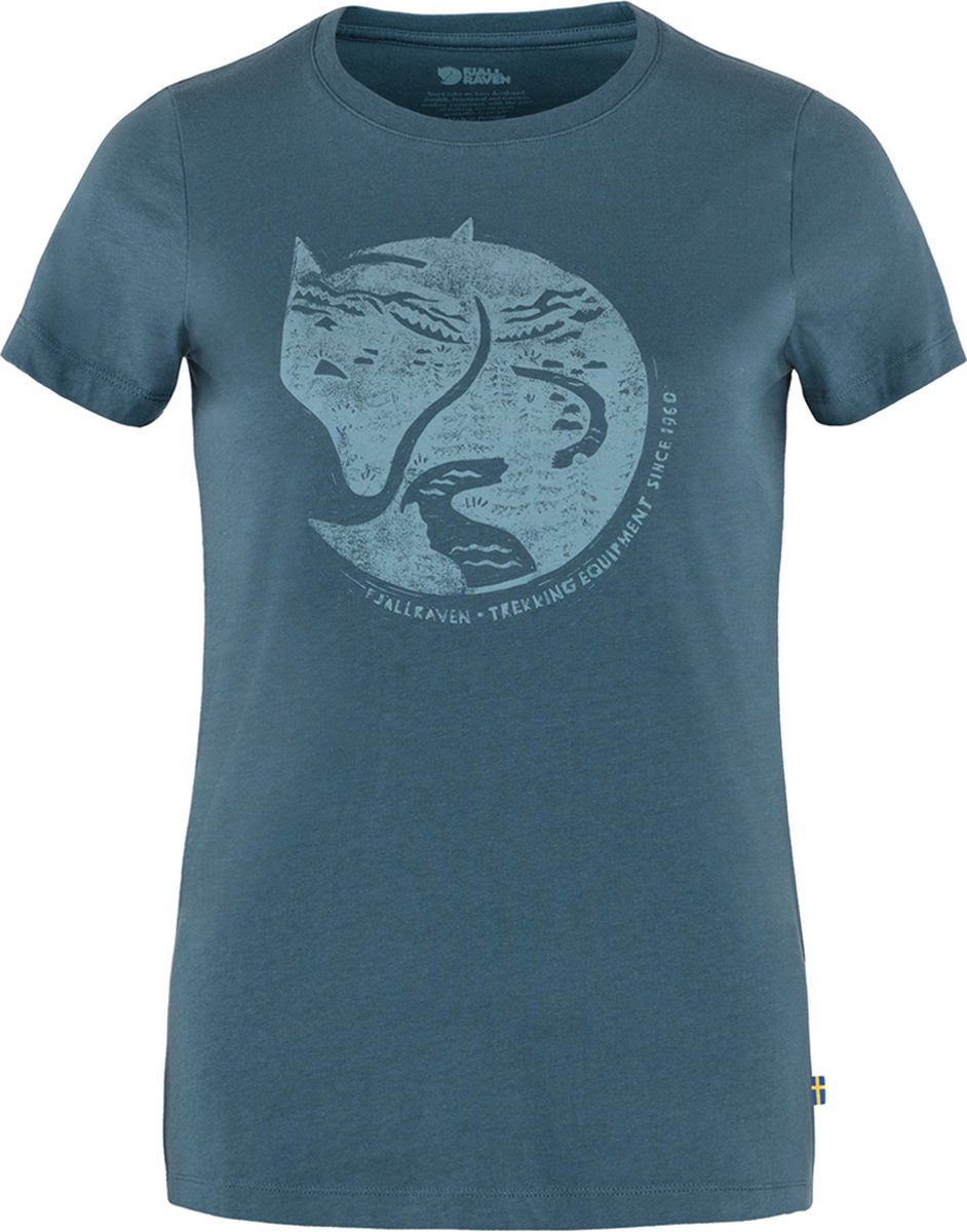 Fjällräven Arctic Fox T-shirt Met Korte Mouwen Blauw M Vrouw
