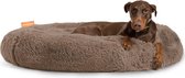 Happysnoots Donut Hondenmand 120cm - Bruin Hondenbed - Dog Bed - Wasbaar Hondenkussen