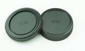 Achterdop+Bodydop (2 stuk): Olympus OM mount camera lens