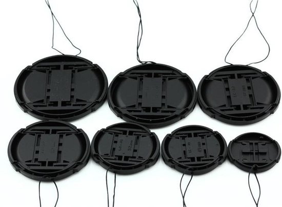 72 Mm Cameralensdop – Center-klem Voor Nikon, Canon, Sony En Andere DSLR-camera's, Zwart