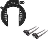 AXA Ren 2 Zwart + AXA Flex Mount Mounting Set Zwart